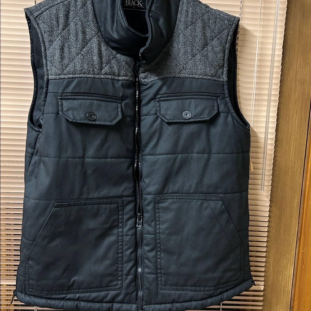 Black Men's Quilted Vest with Gray Accents from The Buckle !